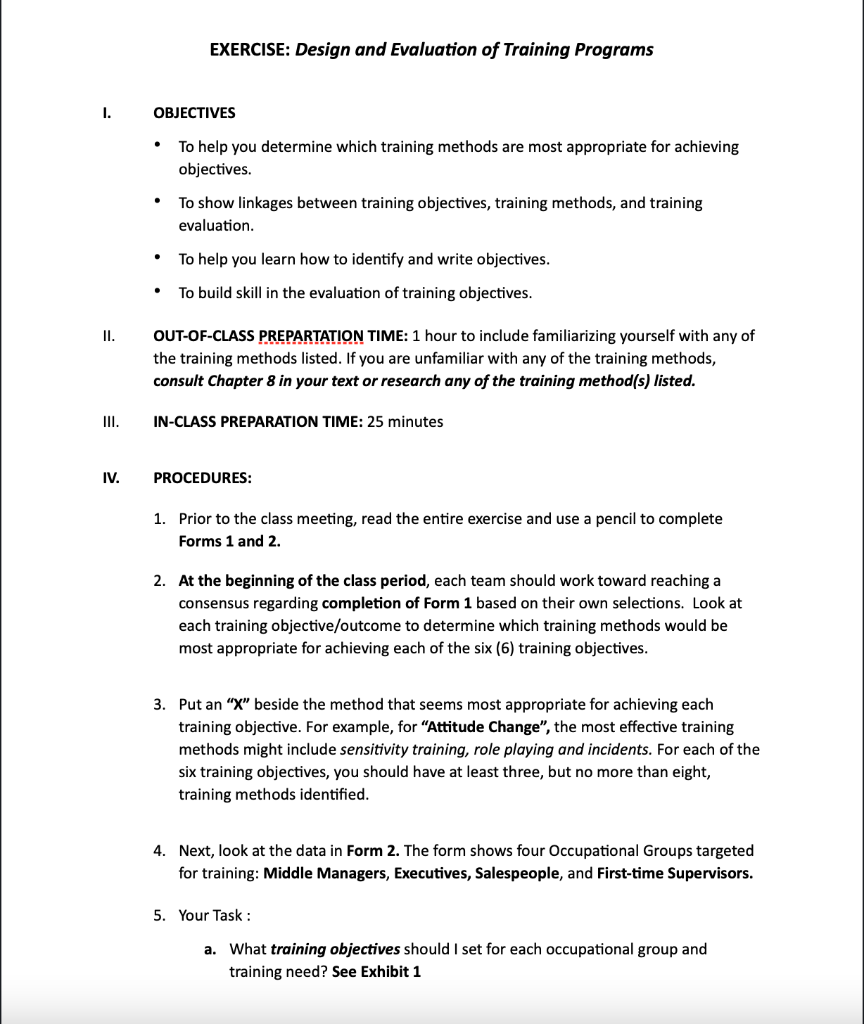 Please help fill out forms 1 and 2. EXERCISE: