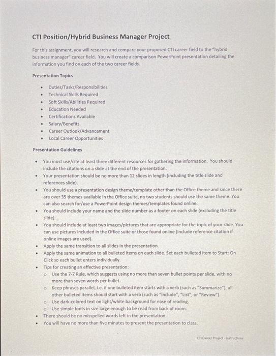 CTI CAREER MINI-PROJECT This mini-project counts
