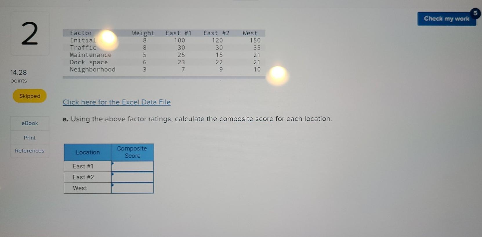 Check my work 2 Factor Initial Traffic