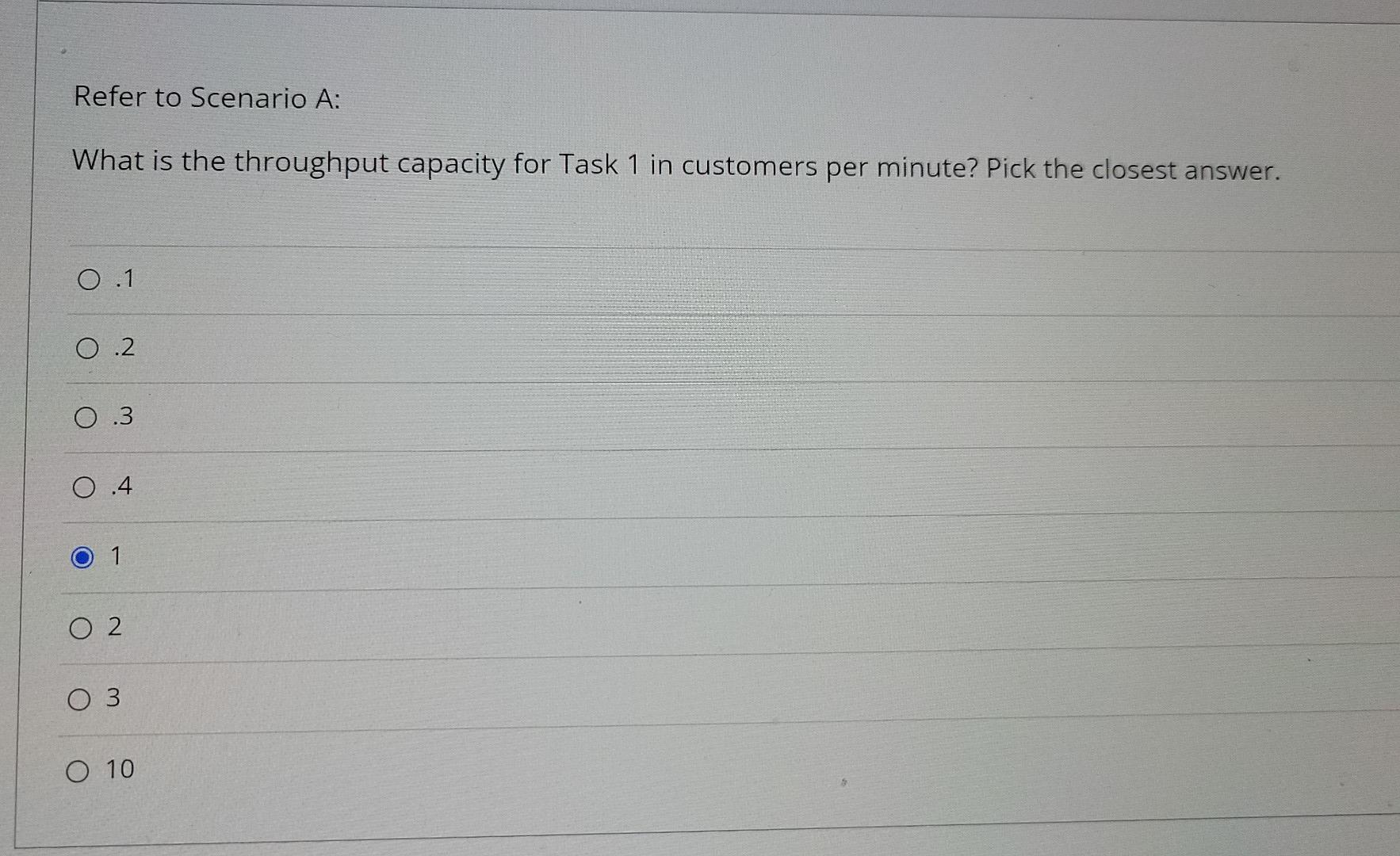 Scenario A: Suppose you are given the following