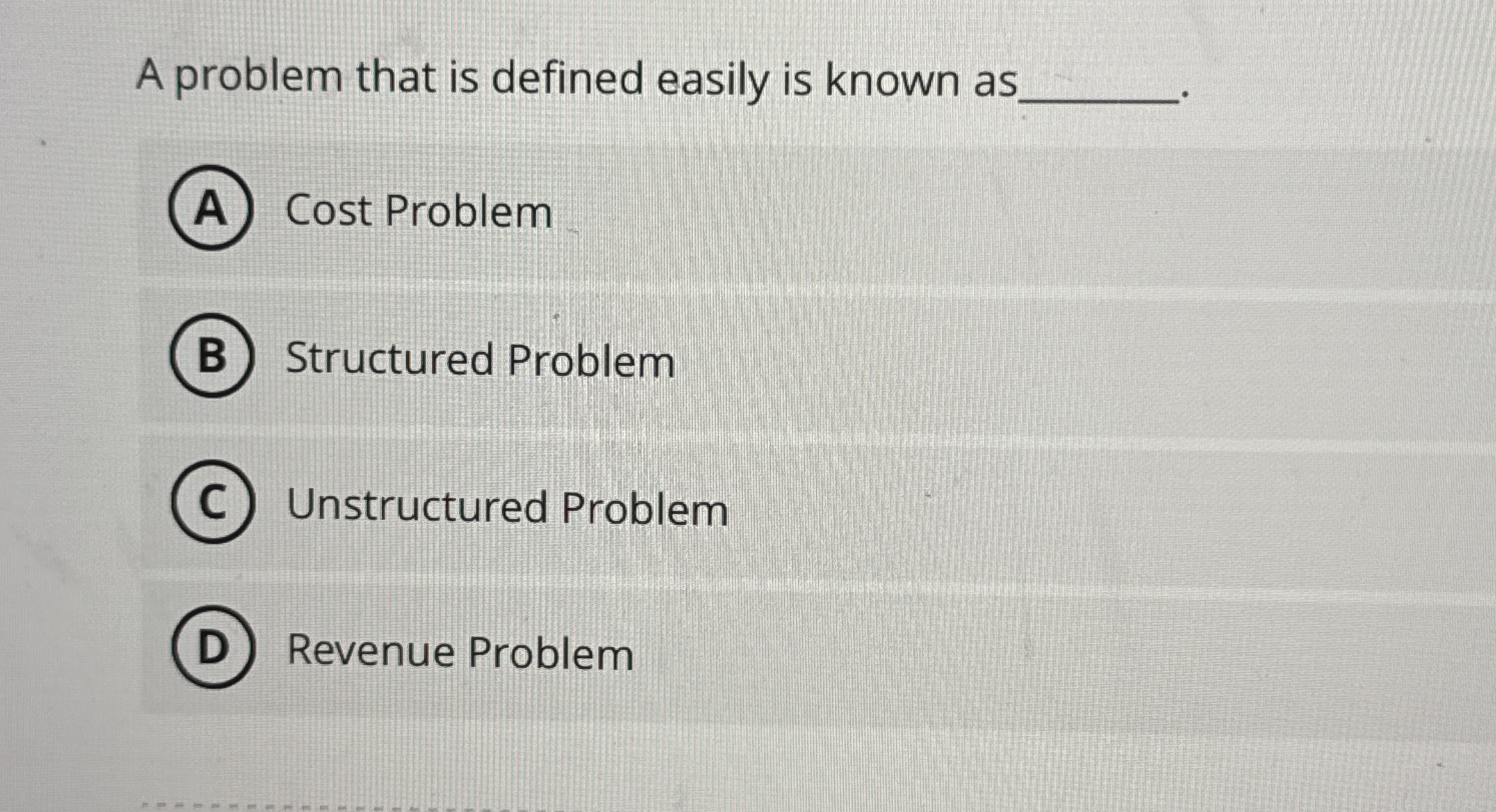 A problem that is defined easily is known as q ,