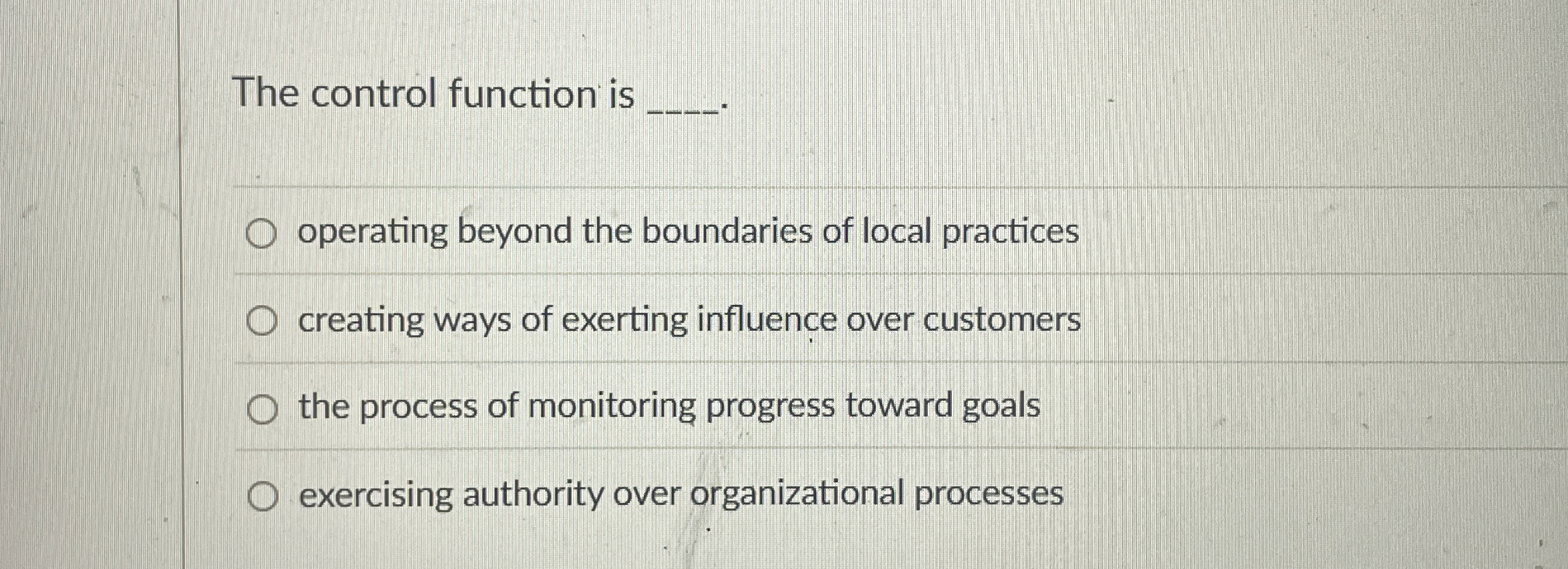 The control function is q , operating beyond the