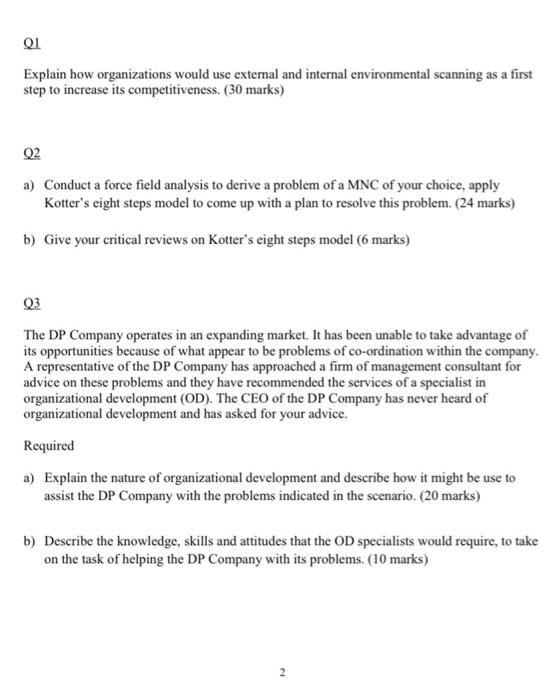 01 Explain how organizations would use external