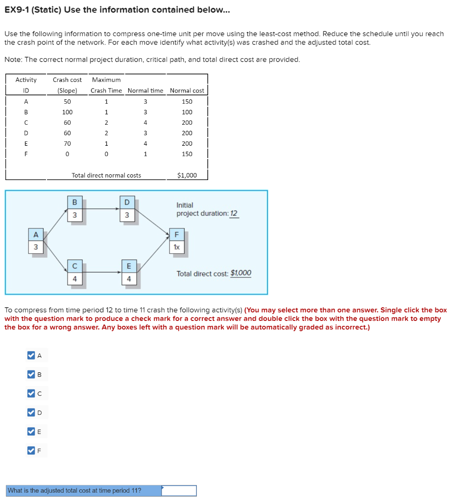 EX9-1 (Static) Use the information contained