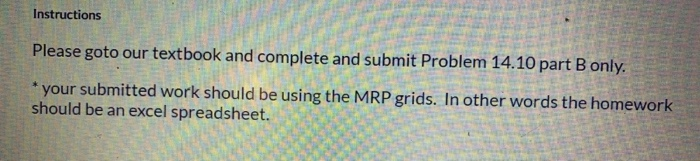 Instructions Please goto our textbook and