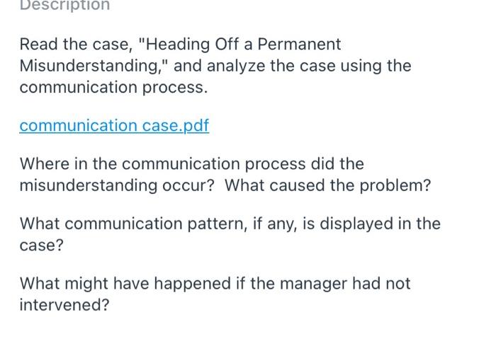 Read the case below , "Heading Off a Permanent