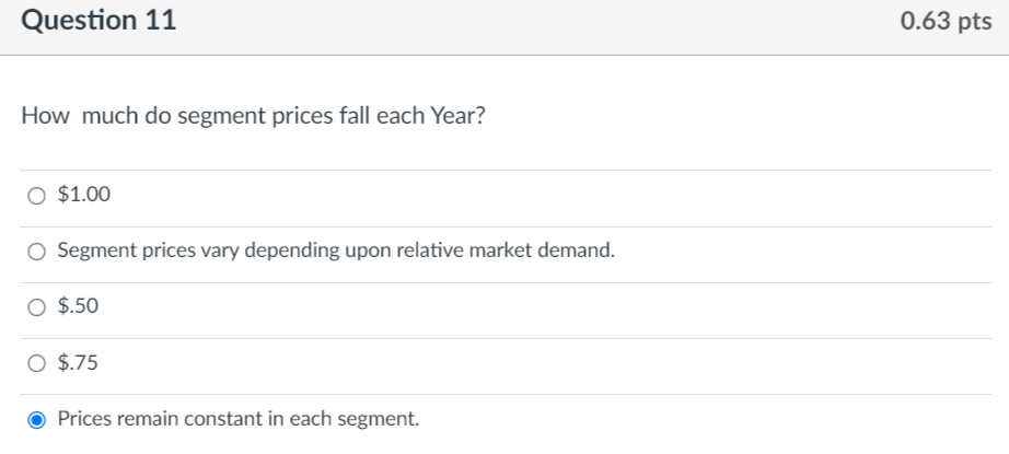 Please answer all parts Question 1 0.62 pts The