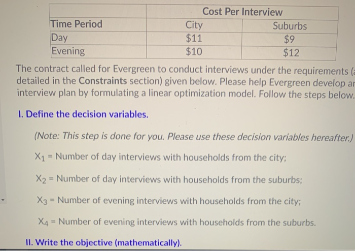 there should be at least 500 day interviews Cost