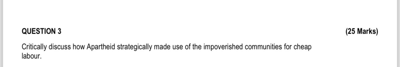 QUESTION 3 ( 2 5 Marks ) Critically discuss how