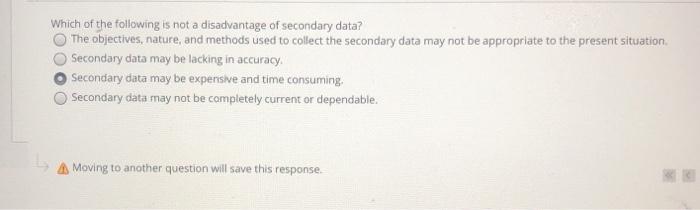 Which of the following is not a disadvantage of
