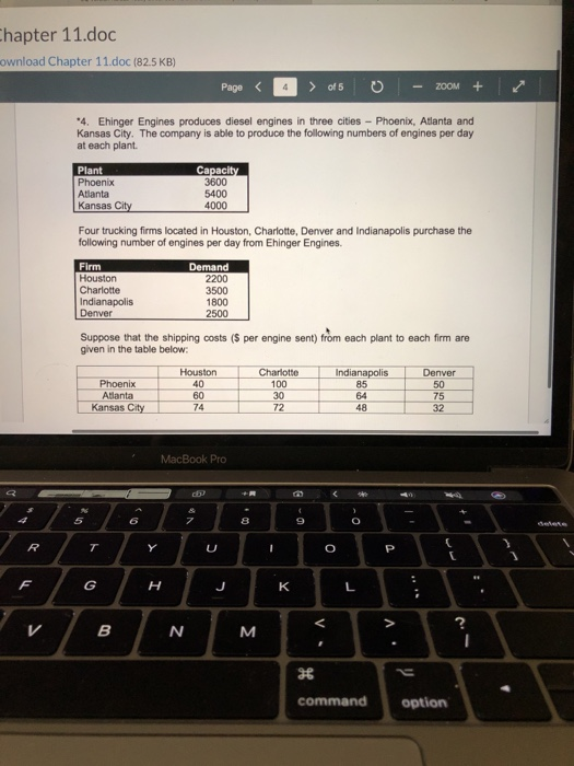 Question 4 (in excel). Be sure to interpret the