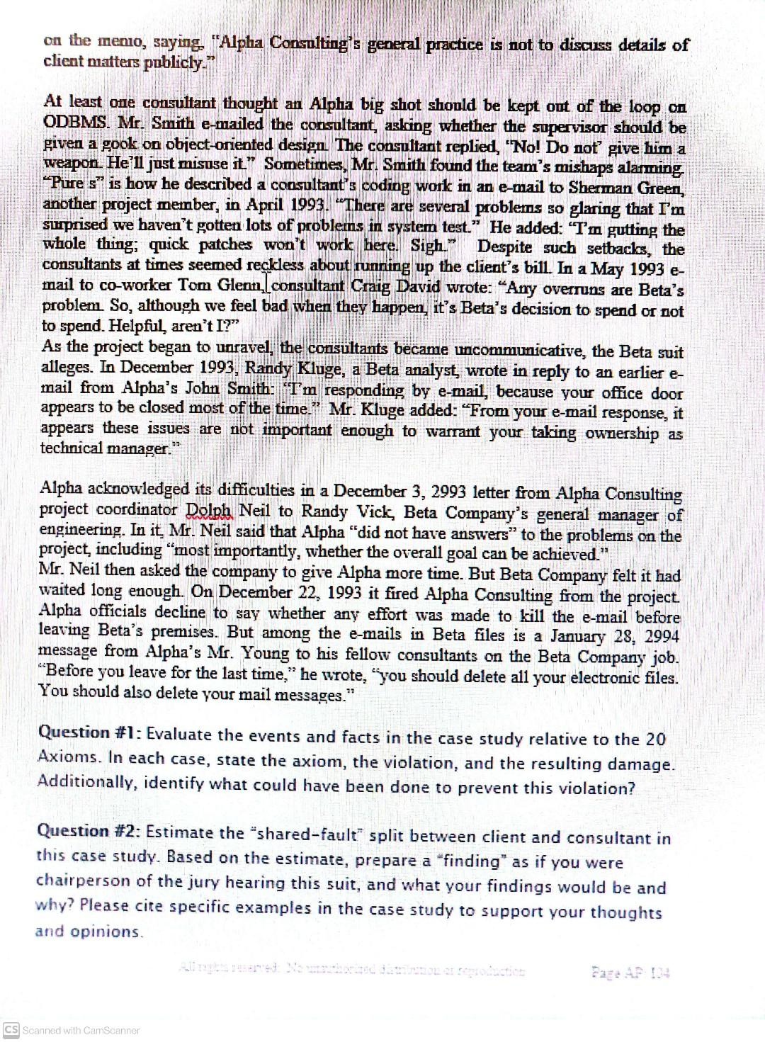 Question is in the last page! (Due to ongoing