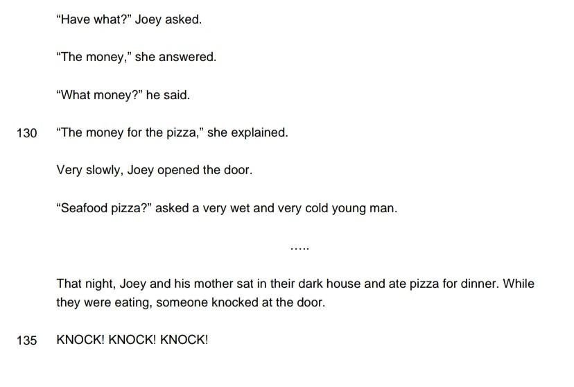 Read the story in class time and Convert the