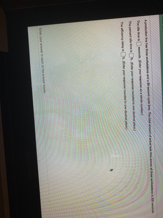 A production line has three workstations and a