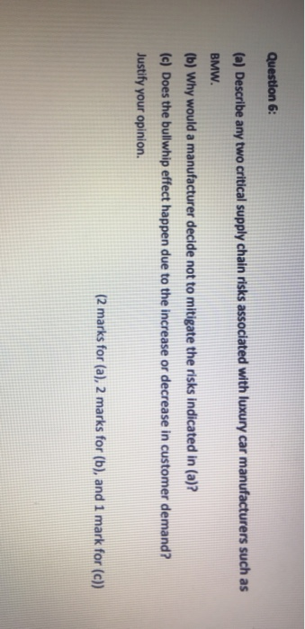 Question 6: (a) Describe any two critical supply