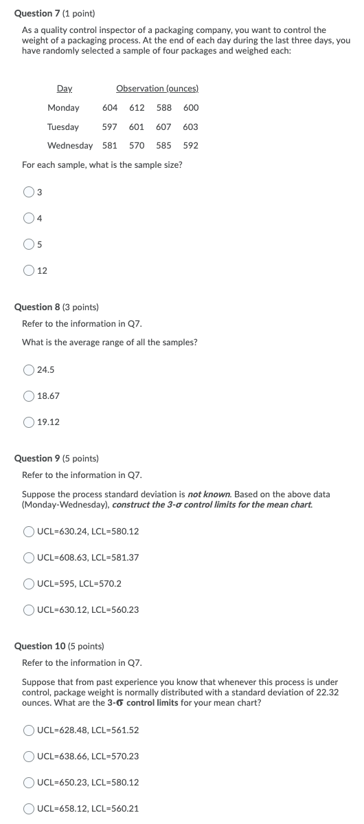 PLEASE ANSWER ALL PARTS Question 7 (1 point) As a
