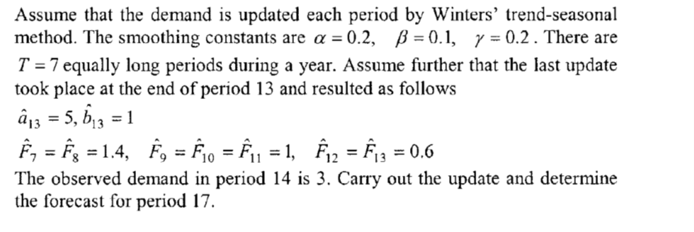 please do mity on excel Assume that the demand is