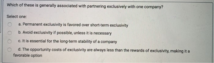 Which of these is generally associated with