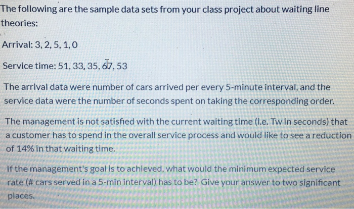 The following are the sample data sets from your