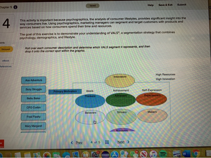 hapter 5 0 Help Save & Exit Submit This activity