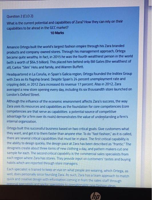 please answer ASAP Question 3 (CLO 4) In future,