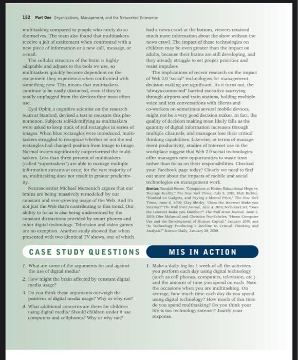 This case study taken from the text book