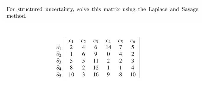 Operations research problem. For structured