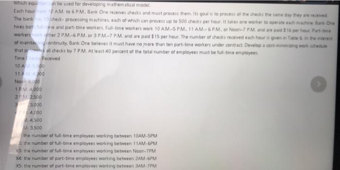 Which equan be used for developing mathematical