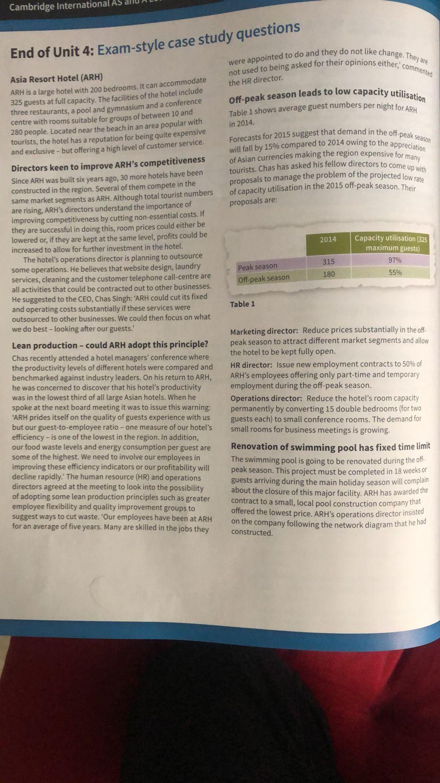 Cambridge International AS End of Unit 4: