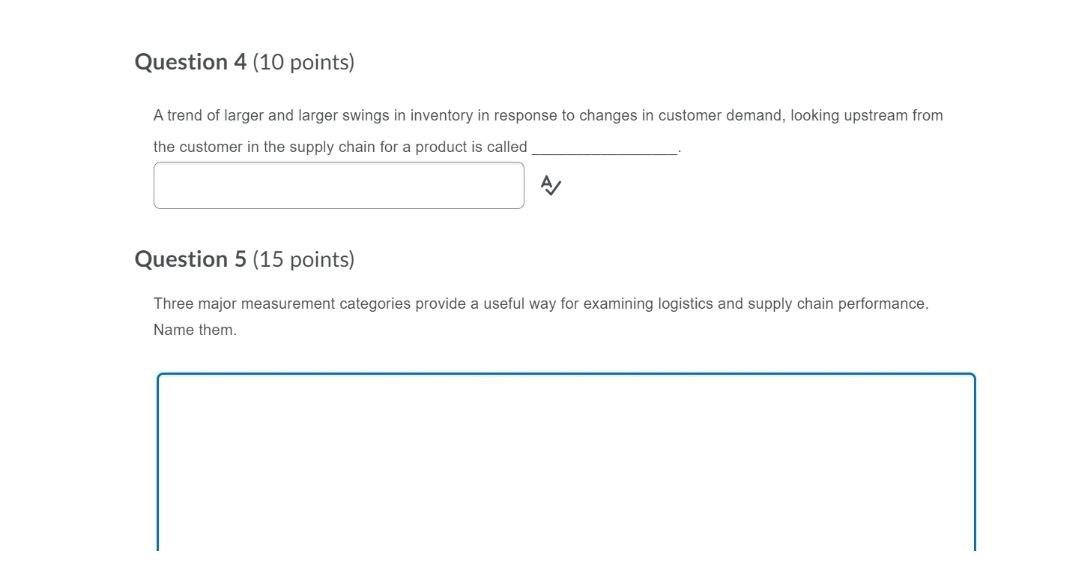 Question 4 (10 points) A trend of larger and