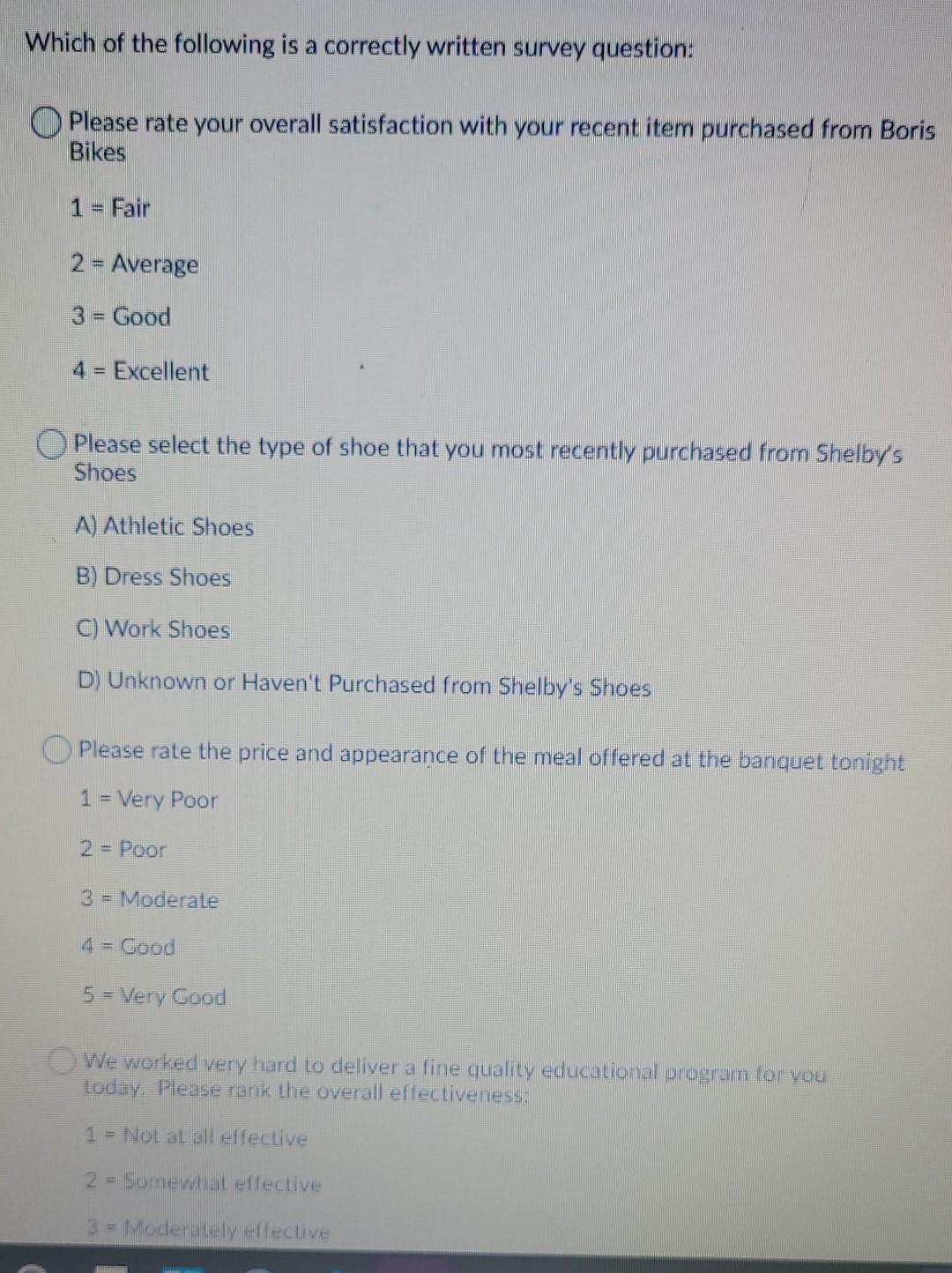 Which of the following is a correctly written