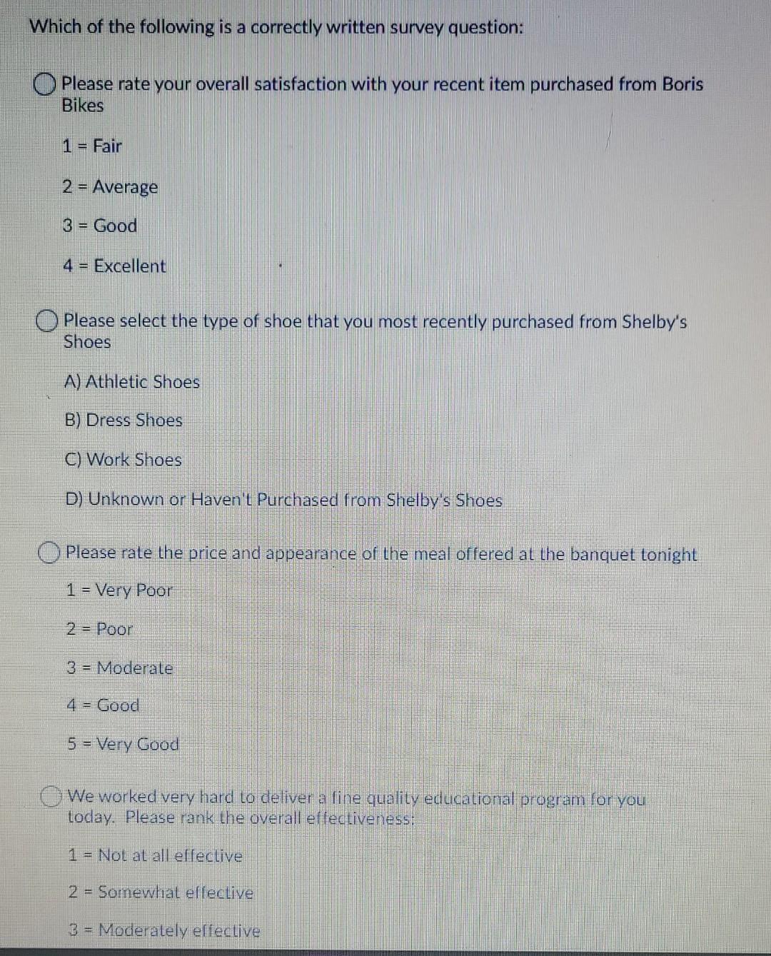 Which of the following is a correctly written