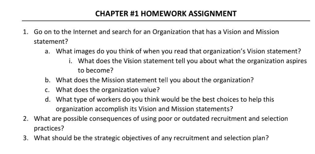 CHAPTER #1 HOMEWORK ASSIGNMENT 1. Go on to the