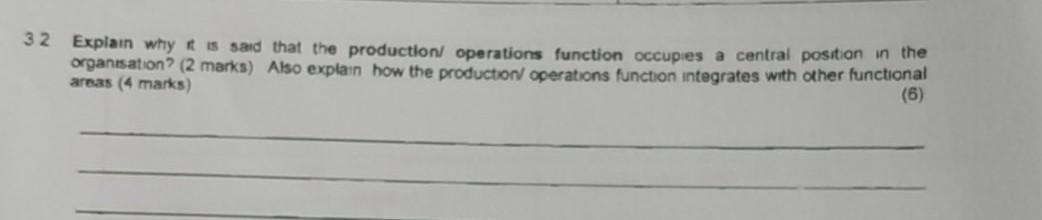 32 Explain why is said that the productioni