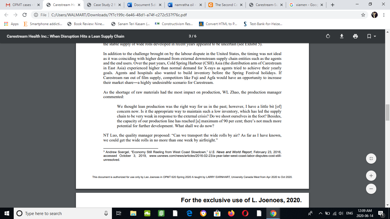 The second Case Study is based on Carestream