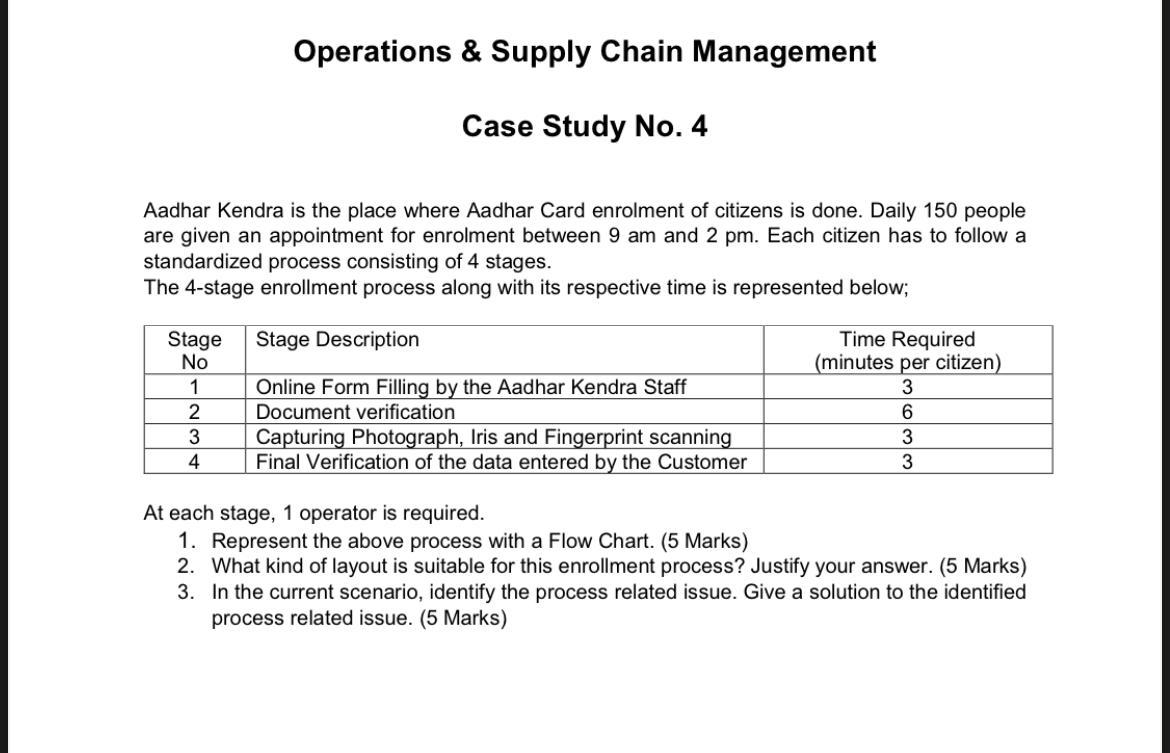 Operations & Supply Chain Management Case Study