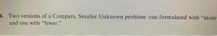 4. Two versions of a Compare. Smaller Unknown