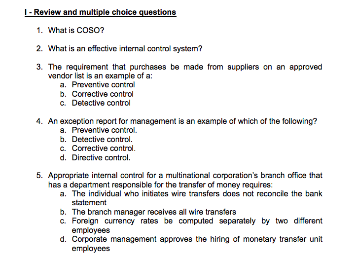 - Review and multiple choice questions 1. What is