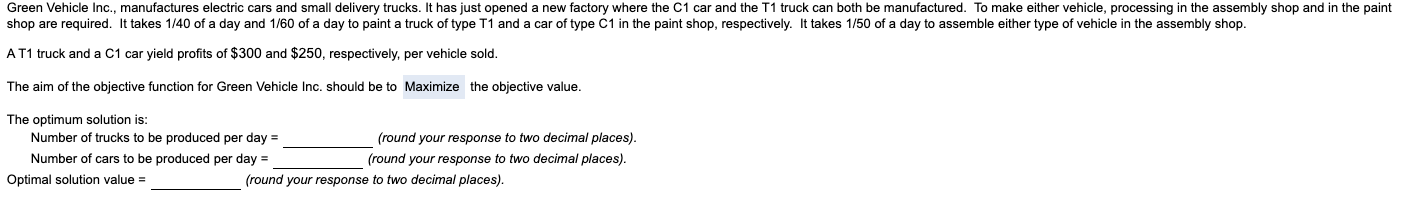 Green Vehicle Inc., manufactures electric cars