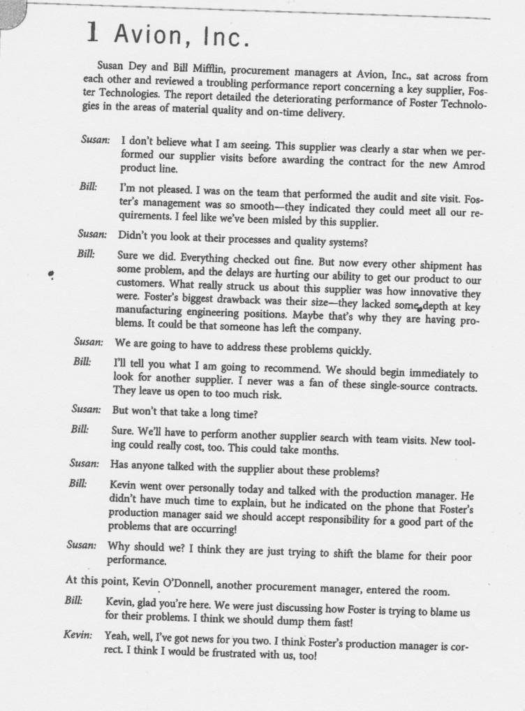 Please solve 1,2 and 3 questions 1 Avion, Inc.
