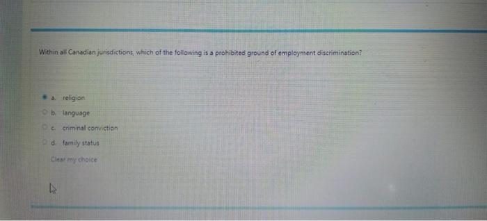 Within all Canadian jurisdictions, which of the