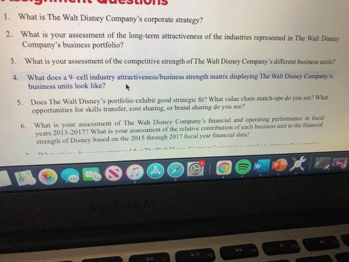 number 4 1. What is The Walt Disney Company's