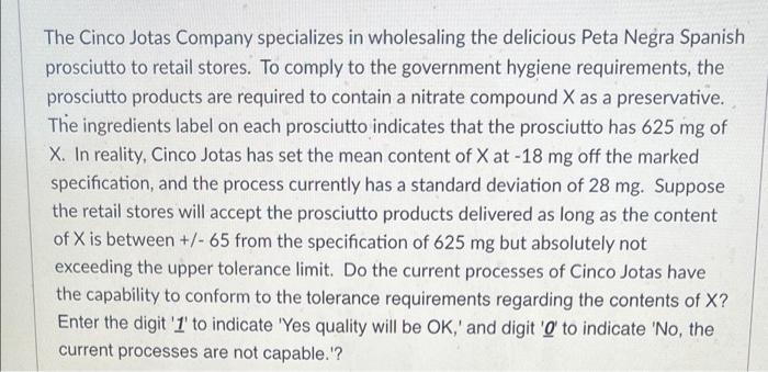 The Cinco Jotas Company specializes in