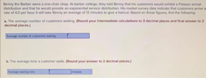 Benny the Barber owns a one chair shop. At barber