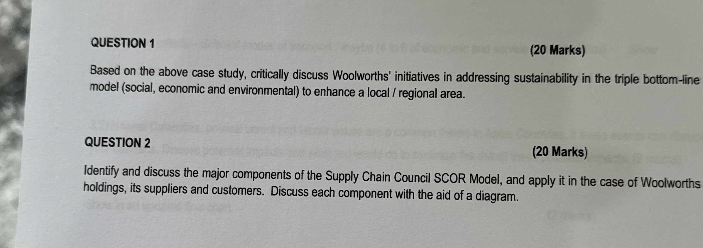 QUESTION 1 ( 2 0 Marks ) Based on the above case