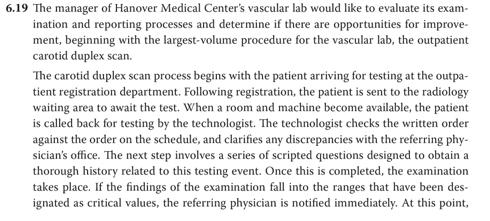 6.19 The manager of Hanover Medical Center's