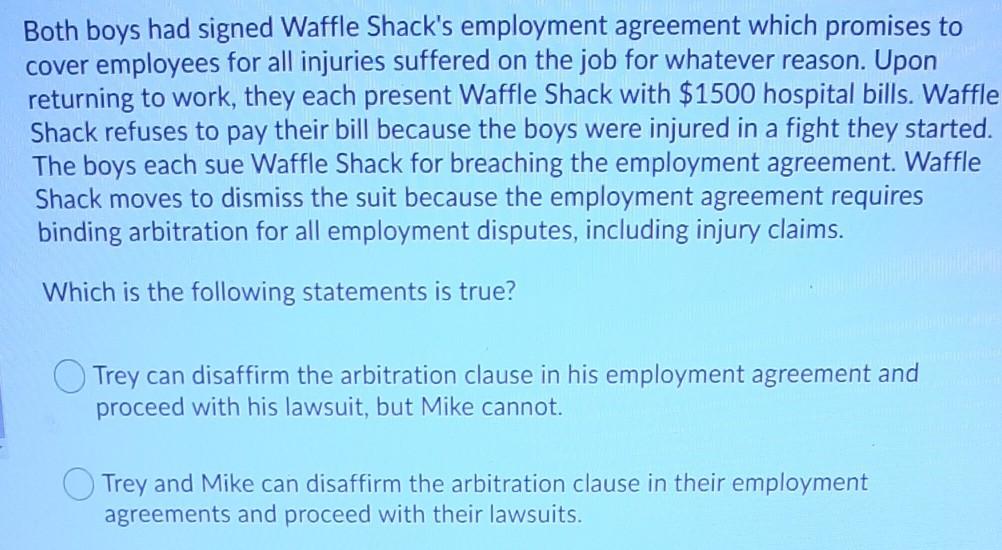 Legal Question Trey (17 years old) and his older