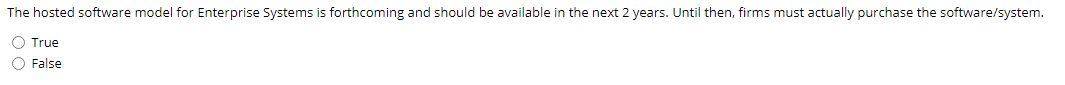 The hosted software model for Enterprise Systems