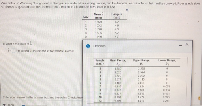 find x, R, what are the UCL(x) and LCL(x) using