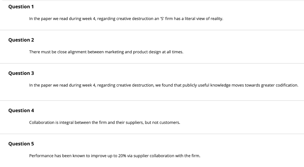 Question 1 In the paper we read during week 4,